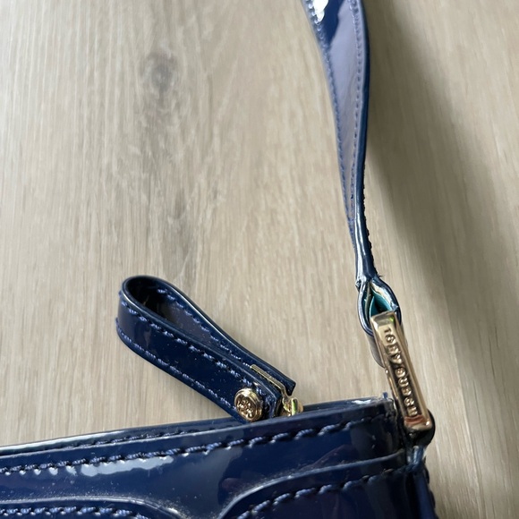 Tory Burch Amalie Swingpack glossy blue shoulder / crossbody bag - Picture 6 of 10